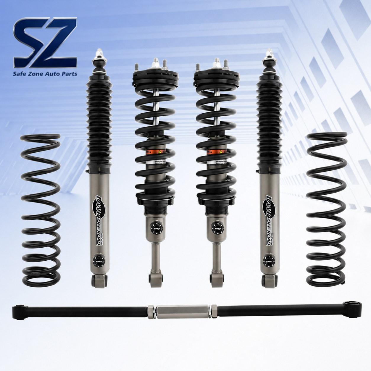 Black-Spring Suspension Components with a Long Cross Rod