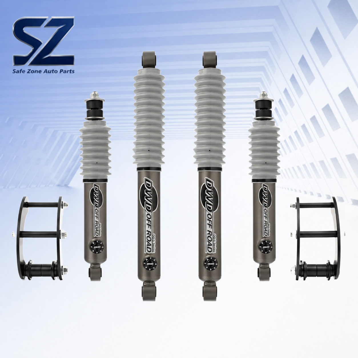 Suspension Components with Pale Bellows and Paired Link Brackets